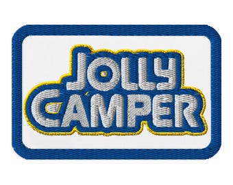 Jolly Camper Parody Logo Camping Outdoor Embroidered Patch