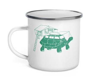 Tin-Top Turtle Enamel Mug