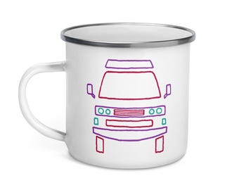 Friendly Face Enamel Mug