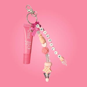 handmade e.l.f. squeeze me lip balm keychain | custom | y2k | bag charm | purse charm