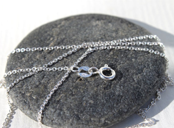 Sterling Silver Medium Trace Chain, Plain Solid Silver Chain, Pick