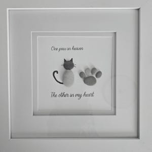 Handgefertigte Haustier Erinnerung Stein Kunst: Hund & Katze Verlust Sympathie Geschenk