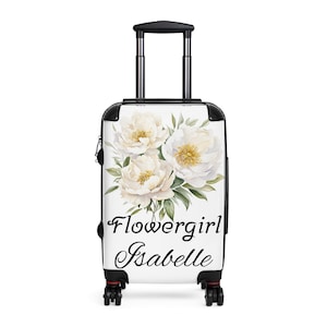 Floral Suitcase, Travel Luggage, Vacation Bag, Flower Print Carry-On, Spring Trip Accessory