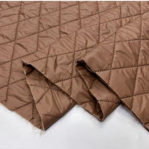 Lätt, icke-skrymmande, vadderat alpackatyg 140 cm 440 gsm, maskintvättbart ullfodertyg för rockar, västar och klädfoder caramel