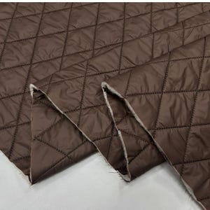 Lätt, icke-skrymmande, vadderat alpackatyg 140 cm 440 gsm, maskintvättbart ullfodertyg för rockar, västar och klädfoder coffee brown