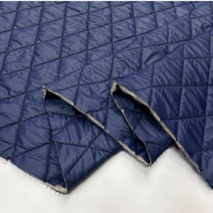 Lätt, icke-skrymmande, vadderat alpackatyg 140 cm 440 gsm, maskintvättbart ullfodertyg för rockar, västar och klädfoder denim blue