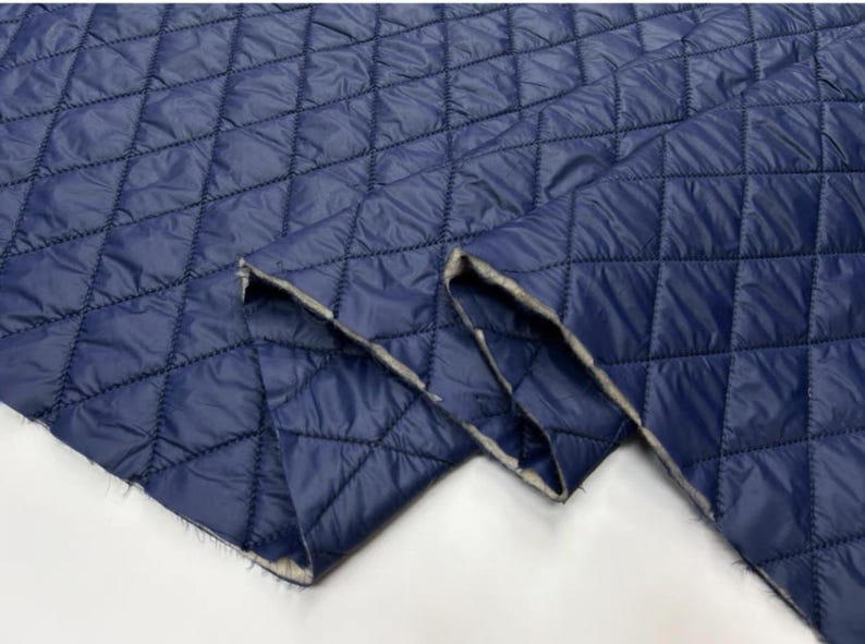 Lätt, icke-skrymmande, vadderat alpackatyg 140 cm 440 gsm, maskintvättbart ullfodertyg för rockar, västar och klädfoder denim blue