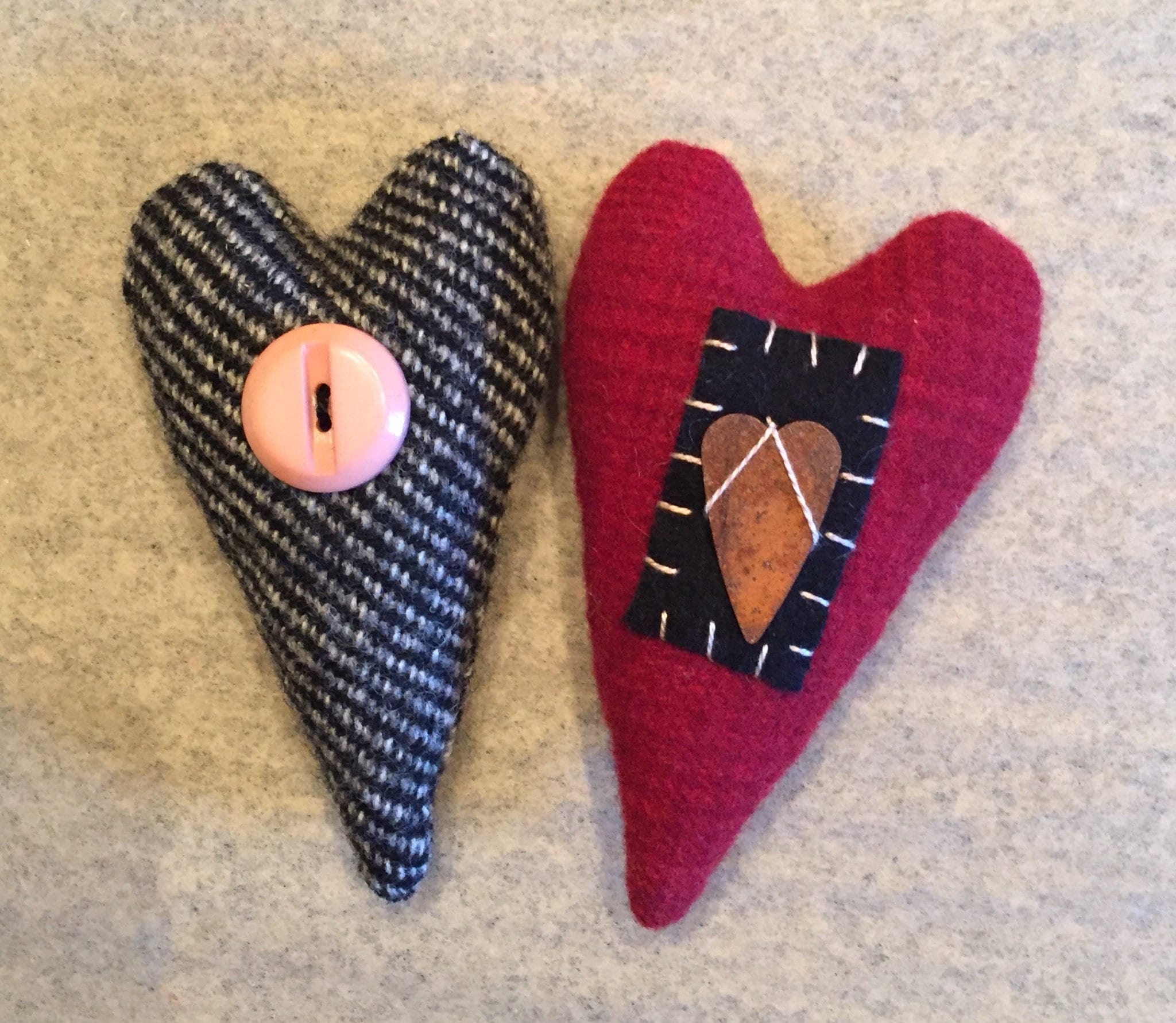 Prim Heart Bowl Fillers Set of 3 Etsy