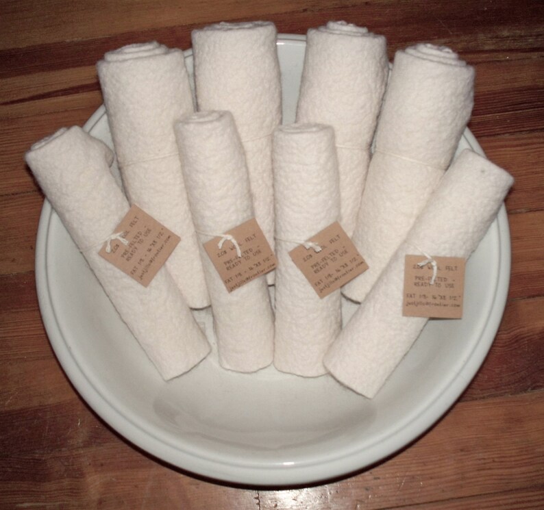 Fat 14 Wool Felt White Shades