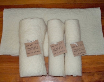 Fat 1/8 100% Natural Wool Felt