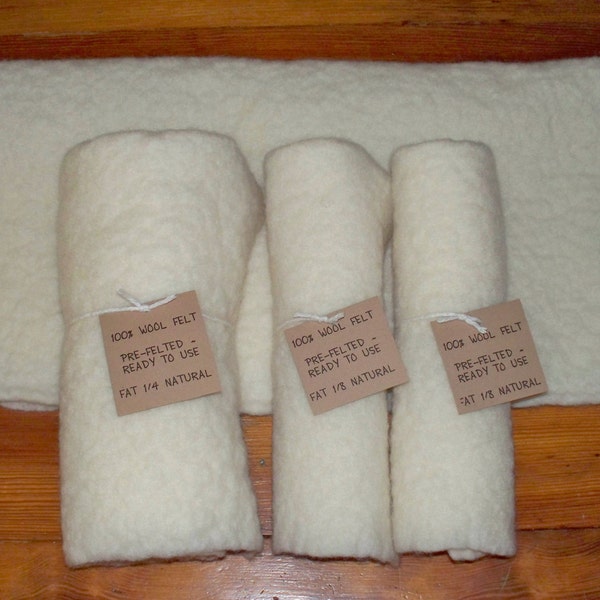 Fat 1/4 100% Natural Wool Felt