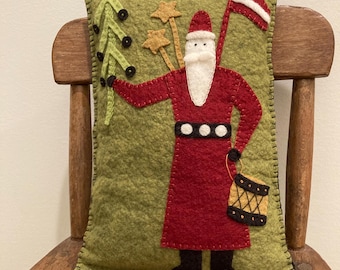 Folk Art Santa Pillow