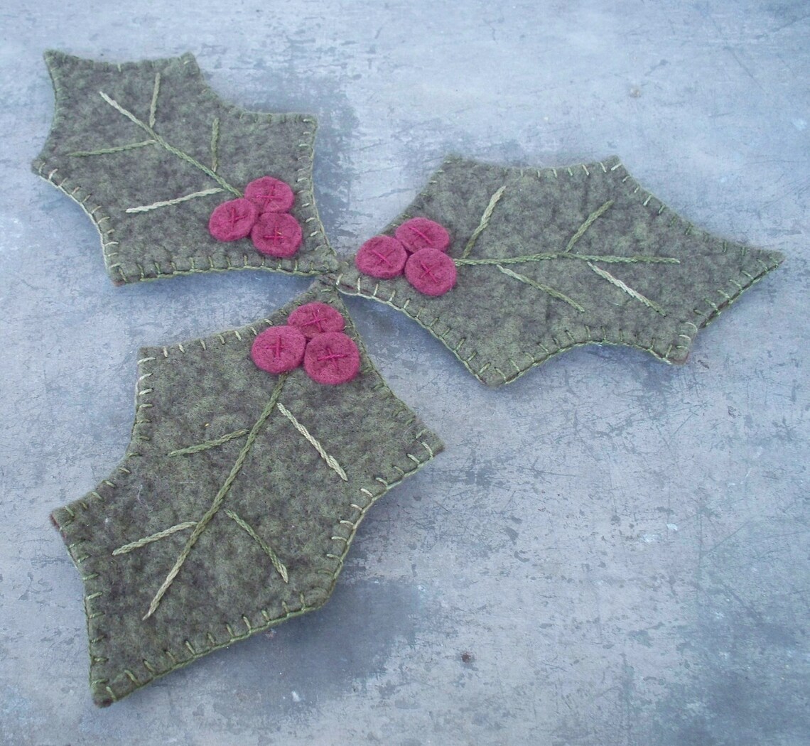 Winter Solstice Wool Felt Table Mat Etsy