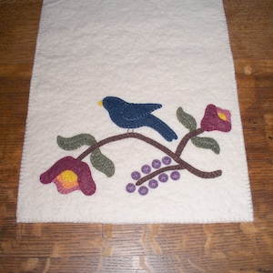 Blue Bird Blooms Table Runner Pattern