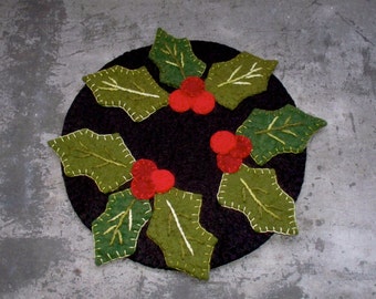 Holly Candle Mat Pattern