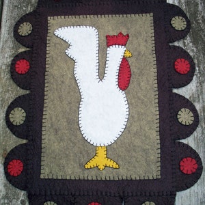 C. Chester Cluck Wool Felt Penny Rug