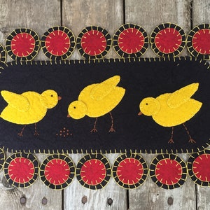 Pecking Order Penny Rug
