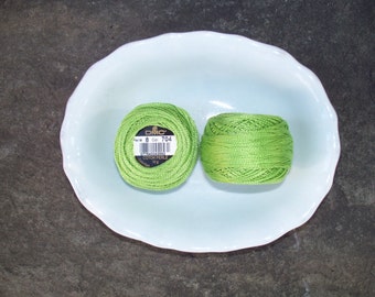 DMC Perle Cotton 8 Greens