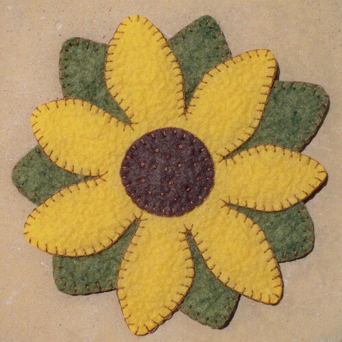 Penny Rug Stylefelt Flowersdiy Primitive Felt Etsy