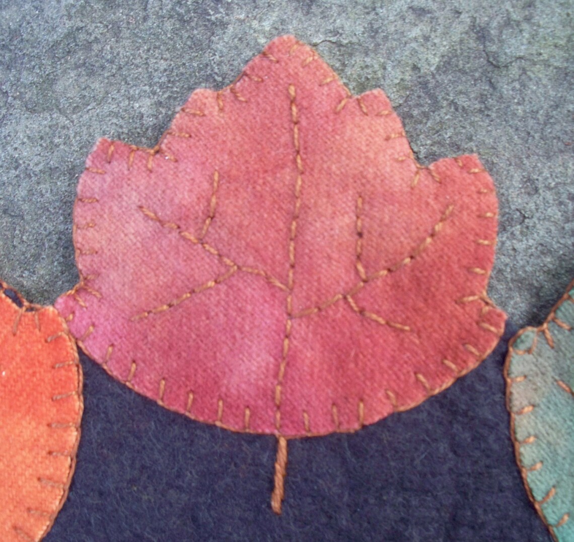 Autumn Leaves Felted Wool Candle Rug - Etsy