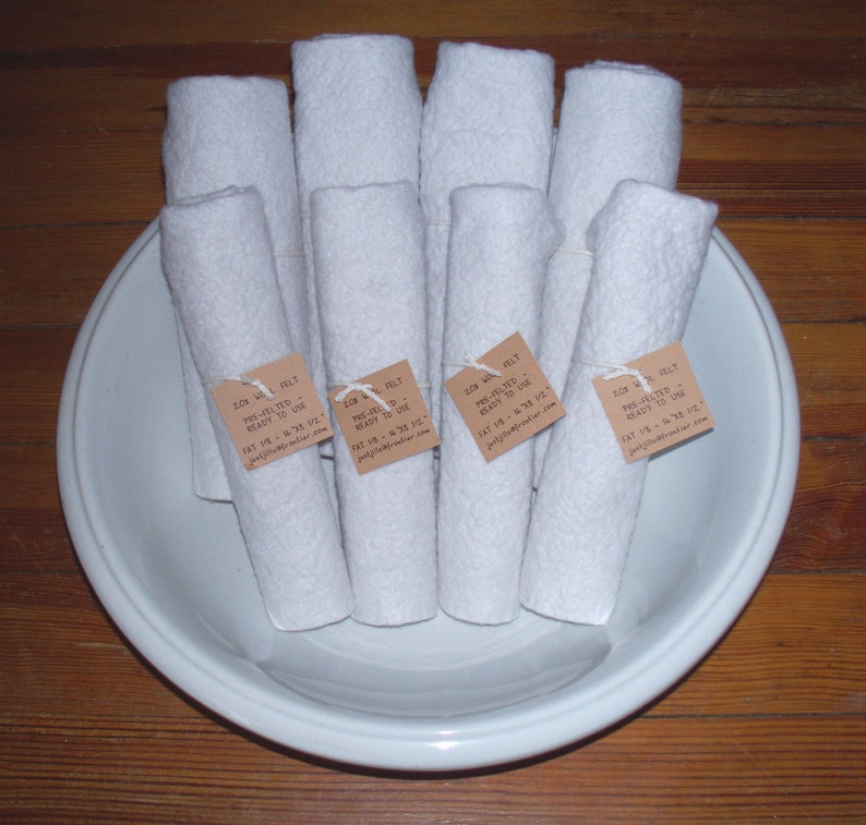 Fat 14 Wool Felt White Shades