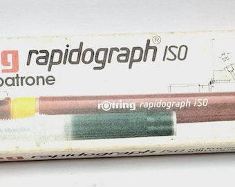 Rotring Rapidograph 0,13 mm Pluma técnica Vintage Nueva Tamaño Raro Sin usar