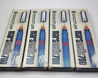Bolígrafo técnico Staedtler Marsmatic 700N M013 de 0,13 mm, nuevo, sellado de fábrica, años 70-80.