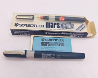Vintage STAEDTLER Marsmatic 707 M018 0.18mm Duranite Profilm Technical Drawing Pen NOS Boxed Made in Germany Drafting Tool