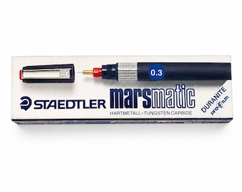 Vintage Staedtler Marsmatic 707 0.3mm Duranite Profilm  Technical Drawing Pen NOS Boxed Made in Germany Drafting Tool