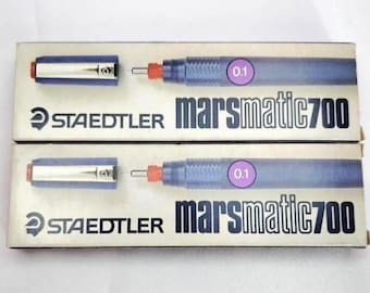 Pluma técnica Staedtler Marsmatic 700 vintage – Nueva, sin usar, punta de 0,1 mm (en caja)
