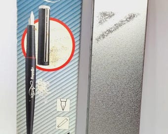 rOtring ArtPen Lettering M 250100 Fountain Pen NOS Germany Original Steel Case Calligraphy Pen