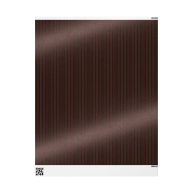 Dark earthy brown striped wrapping sheet for luxury and seasonal gift presentation.