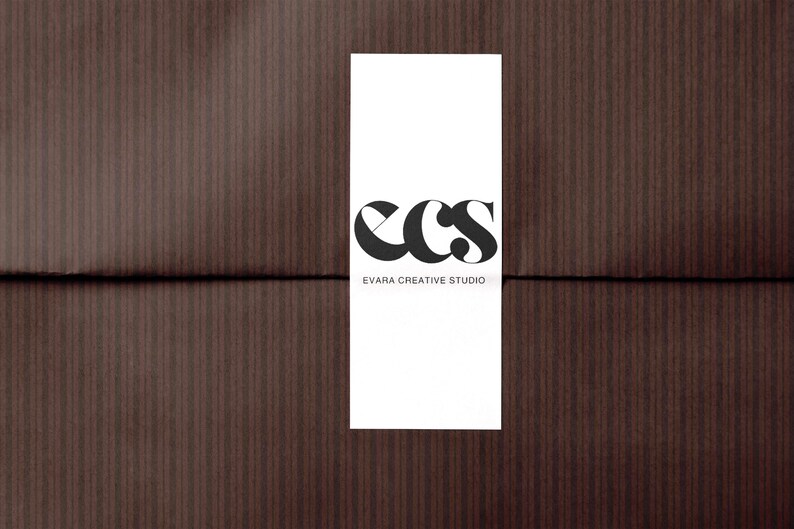 Vertical brown and dark stripe wrapping paper, available in glossy or matte finish.