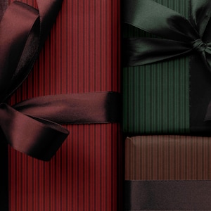 Brown striped wrapping paper design, versatile for seasonal and everyday gift wrapping.