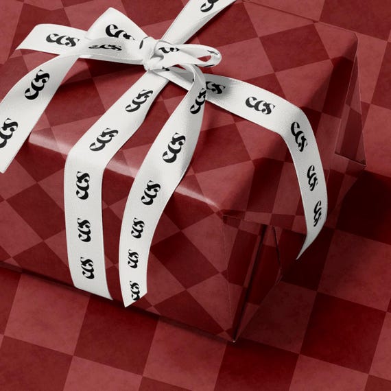 Red Argyle Gift Wrapping Paper: Glossy or Matte Holiday Wrap