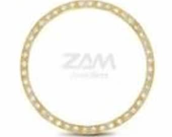 Moissanite Diamant Gelbgold Ton Uhr Lünette Bead Set 40 mm 16618 Uhr