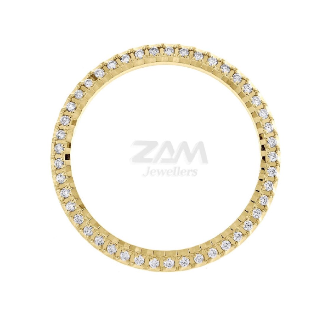 Custom U-cut Fluted Moissanite Bezel for Datejust Model Fits 36mm Watch ...