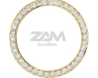 36 mm Handmade Bead Set Day-Date Uhrengehäuse Gelbgold Finish Lünette passend für ETA 2834 Zifferblatt