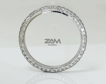 Moissanite Bezel for DateJust 41MM: Handmade Stainless Steel, 7.10CT D/VVS1