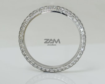 41MM DateJust Custom Princess & Baguette Moissanite Bezel Luxury Diamond Setting Bezel for Watch Premium Stainless Steel Replacement Bezel