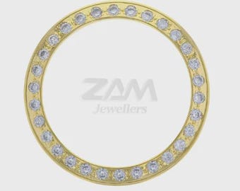 Datejust 26 mm Daytona Bisel Moissanite Diamante Chapado en Oro Ajuste Personalizado para las Series 6916 69173 79173 Accesorio de Reemplazo de Reloj de Lujo