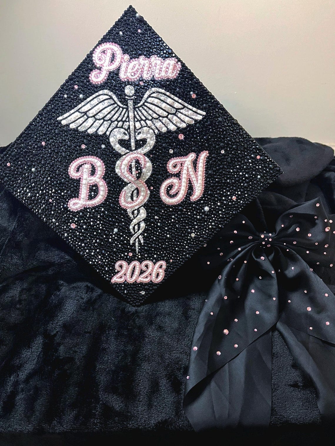 CUSTOM Rhinestone Graduation Cap - Etsy