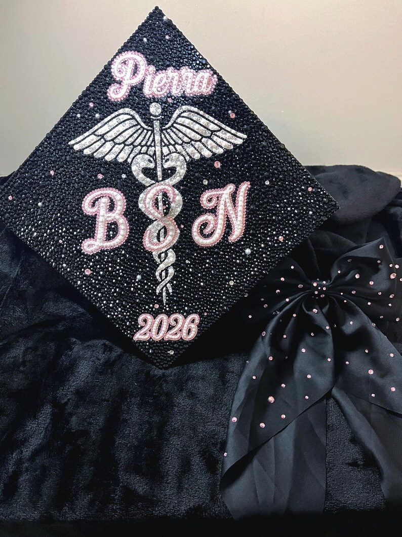 CUSTOM Rhinestone Graduation Cap - Etsy