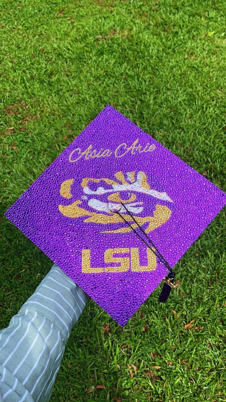 Graduation Cap Design With Rhinestone CUSTOM Rhinestone Graduation Cap - Etsy