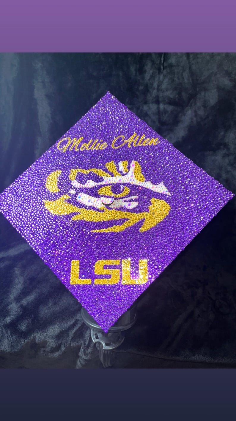 CUSTOM Rhinestone Graduation Cap - Etsy