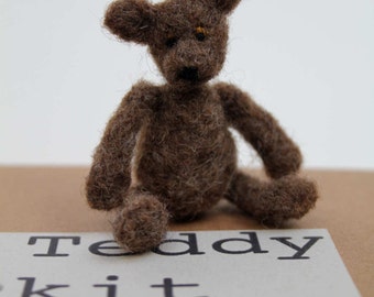 Teeny jointed needle felt Teddy Bear Kit