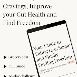 Sugar-Free Wellness Guide | Digital Sugar Detox Planner | Gut Health Booster | 30 Day Habit Change PDF | Quit Sugar Workbook