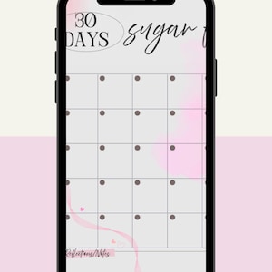 30-Day Sugar-Free Challenge Tracker | Sugar Detox | Printable Wellness Habit Tracker | Digital Health Journal PDF | Quit Sugar Planner