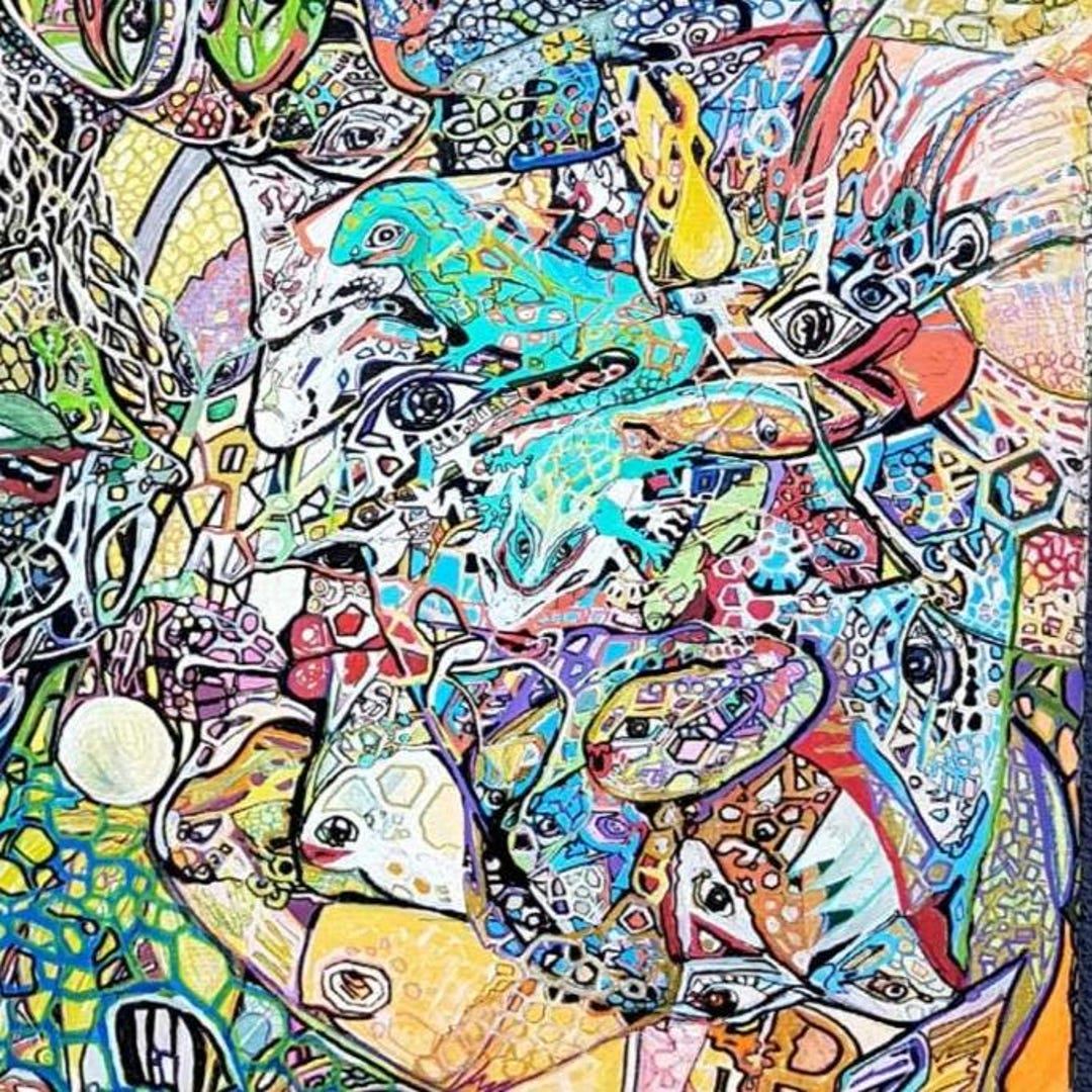 Witness Abstract Art Poster – Colorful Surreal Visionary Wall Art - Etsy