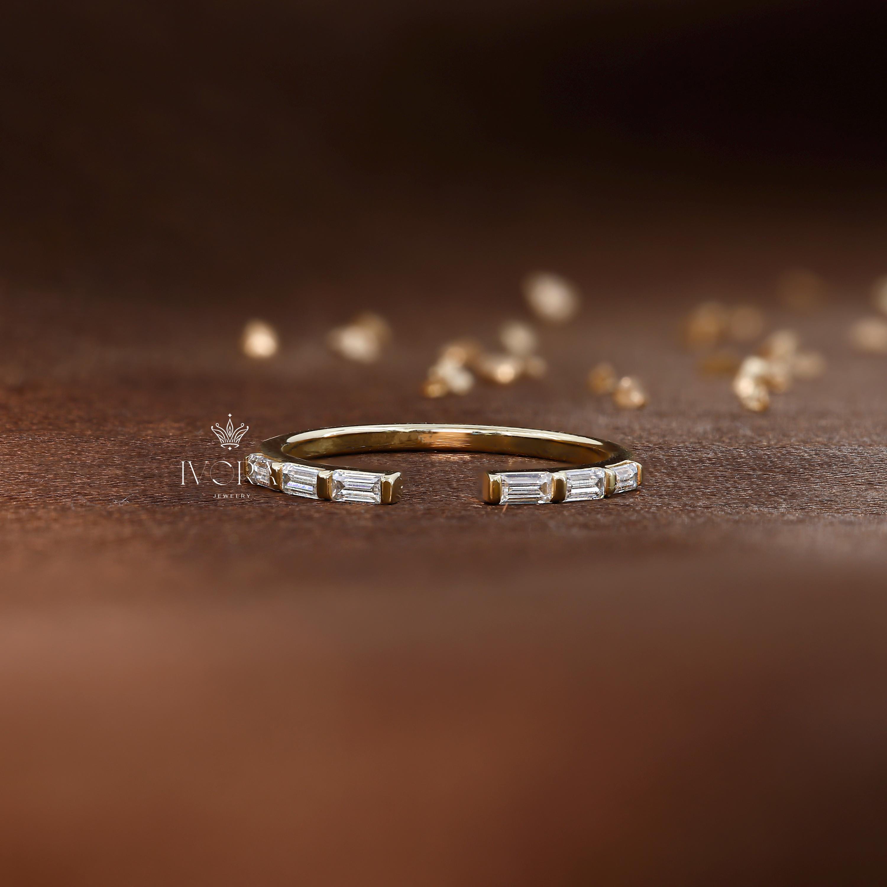 thumbnail image 2 of Solid 14K Yellow Gold Double Band Open Space Ring – Sizes 5-10, Turkey Made 2 of 5